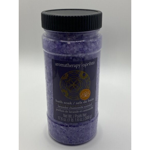 Aromatherapy April Lavender & Chamomile Bath Soak 17.6 Oz Relaxing Purple Bath S - Picture 2 of 7